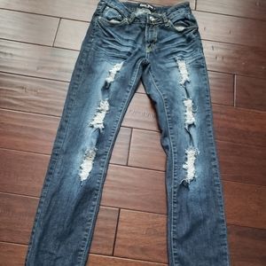 Dark Wash Ripped Jeans